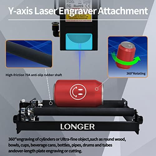 Rolo rotativo de gravador a laser mais longo, um bom parceiro para a máquina de gravação a laser ， Eixo Y de eixo a laser