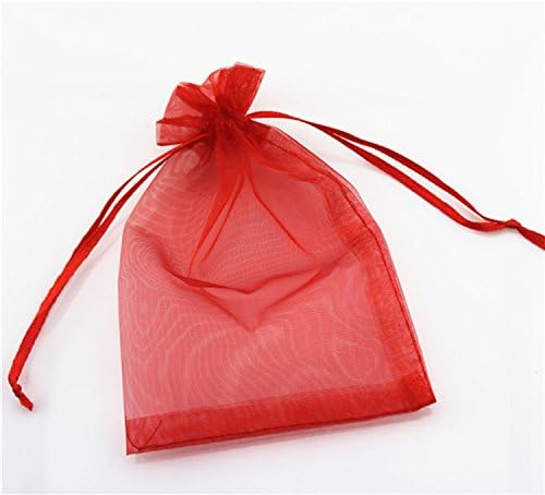 QiaHailizz 50 pacote 12 x 16 polegadas Sacos de flores de cordão de tração Organza Jóias de joias bolsas de doces bolsa