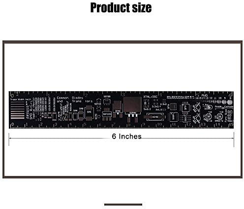 Koobook 2pcs PCB Referência Régua PCB Unidades de embalagem Medição do resistor de ferramentas CHIP CHIP IC SMD Estoques eletrônicos