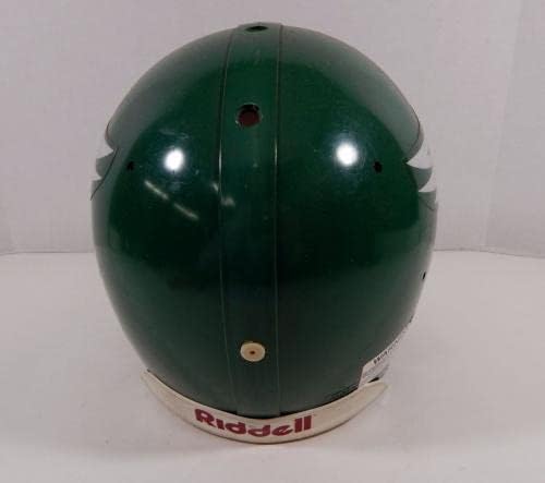 Jogo do Philadelphia Eagles usado capacete verde escuro DP06858 - Capacetes usados ​​no jogo NFL não assinado