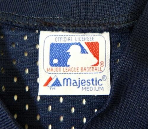 1983-90 California Angels Game Blank emitiu Blue Jersey Batting Practice M 735 - Jogo usou camisas MLB