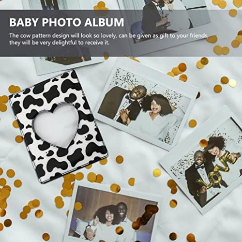 Didiseaon bebê presente bebê presentes 2pcs mini -fotocard titular livro pequeno álbum de fotos de vaca de vaca hollow love