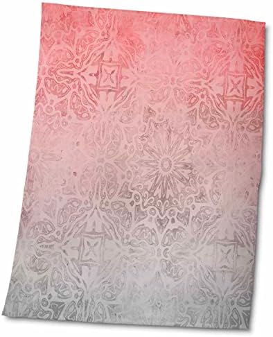 3drose desbotou o padrão de damasco com gradiente cinza rosa - toalhas
