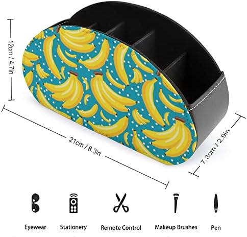 Organizador da caixa de armazenamento de controle remoto de Banana com 5 compartimentos para quarto de mesa