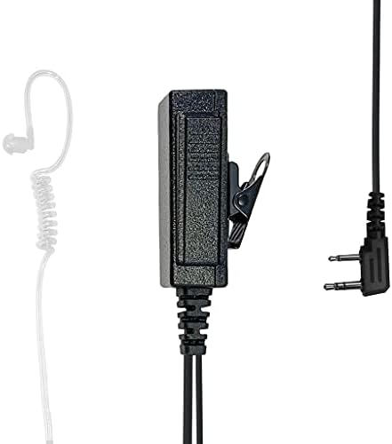Kit de rádio de microfone e fone de ouvido- Combatível para Motorola 2 pinos Hyt Tekk Bearcom BlackBox e mais