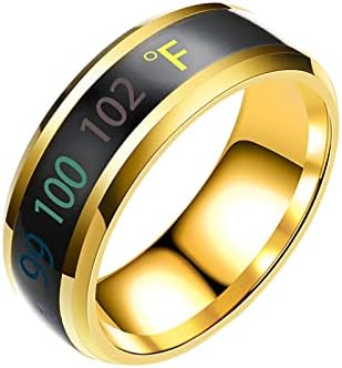 Anéis para mulheres 2023 presentes de aniversário tocam casal de moda inteligente exibição física anéis de temperatura