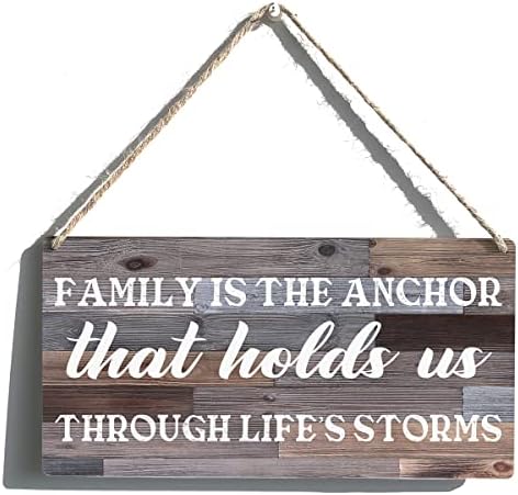 Família Funny Signs é a âncora que nos mantém através das tempestades da vida de madeira, sinal de madeira, sinal de parede