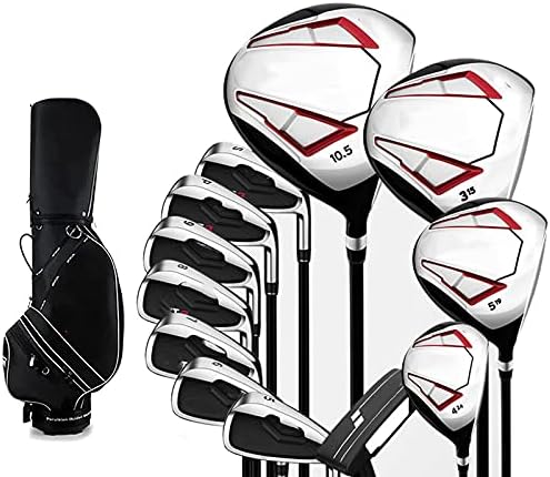 Golf de golfe masculino Conjunto de golfe Clube de golfe Bolsa de bola padrão e golfe Clubes de mão direita Pacote completo