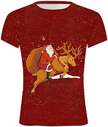 XXBR Christmas Camisetas de manga curta para homens, 2022 Funny Xmas Papai Noel Print O Pescoço Tamas Tops Designer Tshirt