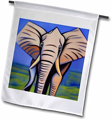 3drose legal engraçado engraçado fofo artsy africano elefante picasso estilo cubismo arte natureza - bandeiras