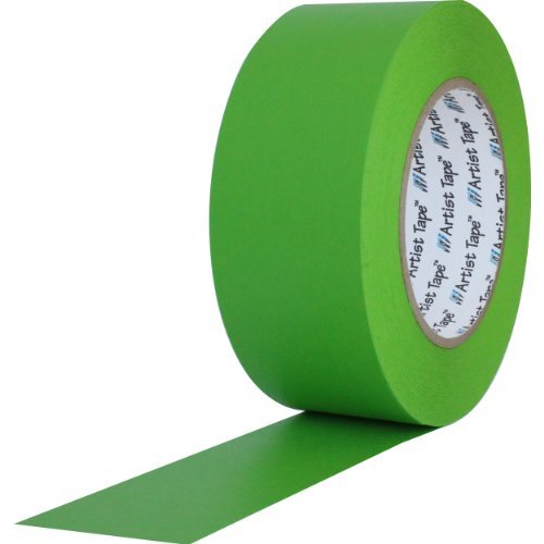 Protapapes Artist Tape Flatback Placa de papel imprimível ou fita de console, 60 jardas de comprimento x 1 Largura, verde