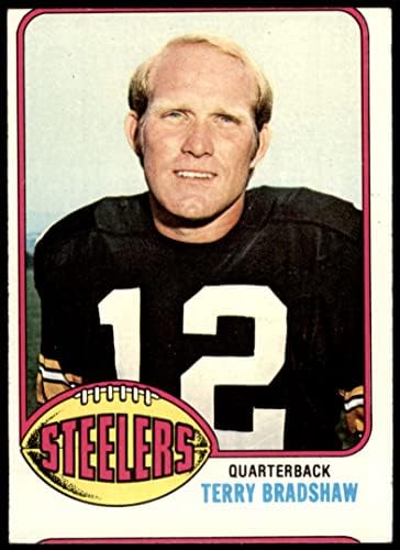 1976 Topps 75 Terry Bradshaw Pittsburgh Steelers Dean's Cards 2 - Good Steelers