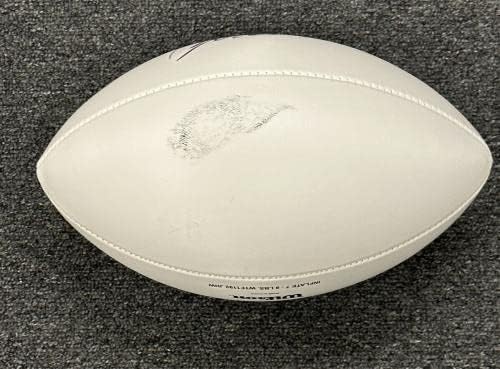 Michael Strahan #92 NY Giants Hofer assinou futebol de tamanho grande da NFL com holograma - bolas de futebol autografadas