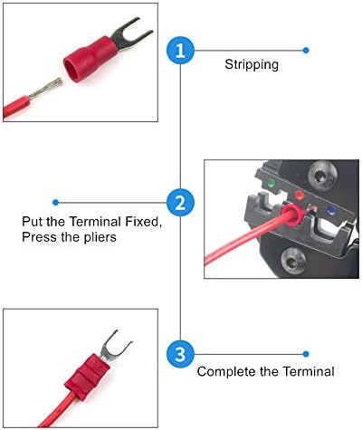 100pcs Sv1.25-3 Isolou o conector da pá de fio isolado do conector elétrico CRIMP TERMINAL 22-16AWG U-Tipo U