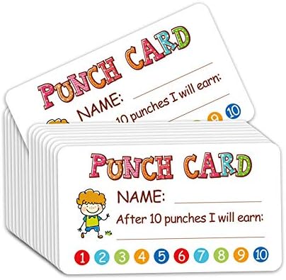 Cartão Punch, 100pcs Recompensa Cartão de Incentivo para Professor, Gráfico de Comportamento Para Crianças, Suprimentos para Motivação em sala de aula da escola