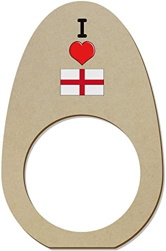 Azeeda 5 x 'I Love Inglaterra' Ringos/suportes de guardanapo de madeira