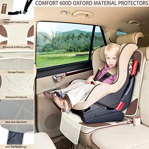 Protetor de assento de carro 1 Pacote Protetores de assento de carro para assento de carro com 2 bolsos de armazenamento