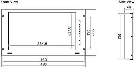 Crystal Image Technologies - Painel LCD de montagem rack - 6U 17 1920 x 1080 com entrada VGA e DVI, parte#RMP -161 -F17, garantia de 3 anos