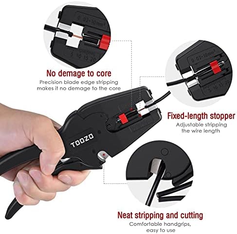 Jinyisi Automatic Wire Stripper and Cutter, ferramenta de remoção de fios pesados ​​2 em 1 para remoção de arame, cortando 5-20mm/