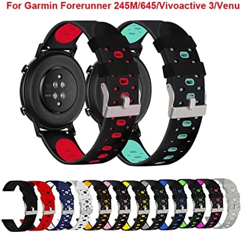 Hwgo 20mm colorido tira de banda de vigilância para precursores de garmin 245 245m 645 music vivoactive 3 esportes silicone