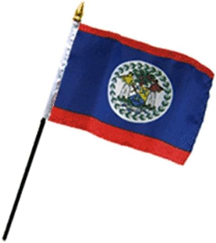 RFCO Belize 4 x6 bandeira de bastão