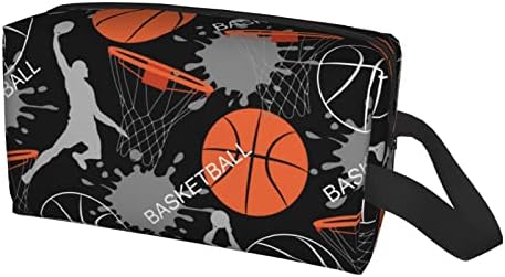 Afilleve Art Basketball Bolsa de higieness de viagem de viagem pendurada kit de kit de chuveiro de banheiros de barbeadores