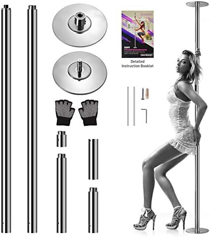 Atualização profissional de Serenelife Pólo de dança Spinning - Pólo de fitness de stripper portátil e removível, conexão ajustável