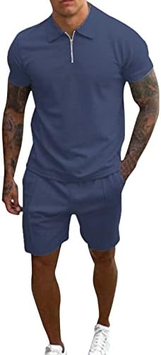 Defina shorts sólidos de cor masculina de manga curta Casual Moda Casual Men Suits & Sets Inc Faces para homens