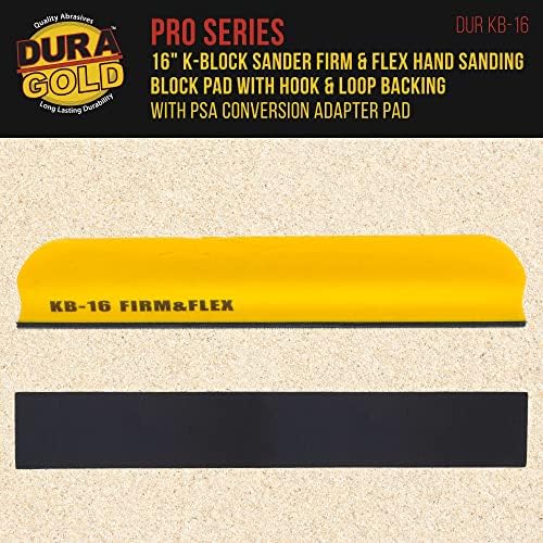 DURA-GOLD PRO SERIA 16 LANDER K-BLOCK Firm & Flex Longboard Lixing Hand Block Pad com suporte de gancho e loop e adaptador PSA