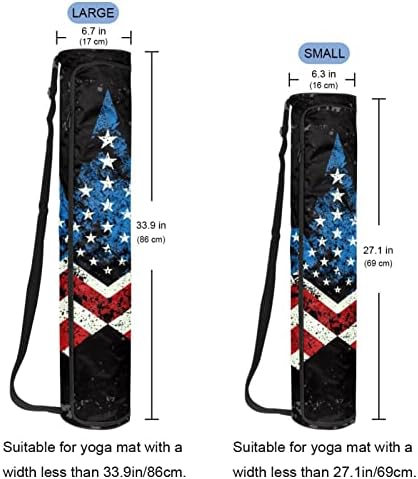 Yoga Mat Carry Bag Gym Beach Pilates Carrier Bags Retro Star Estados Unidos da America Flag, 6,7x33.9in/17x86 cm