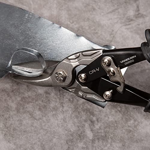 VanQuish Aviation Tin Snip, cisalhamento de cortador de metal para chapha metal com trava de segurança, corte esquerdo