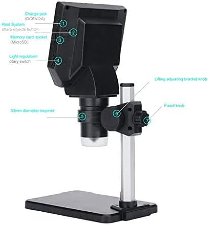 Miss Z Microscópio USB eletrônico 1-1000X Microscópios de vídeo de solda digital 4,3 LCD HD Magniing Stand Metal Stand