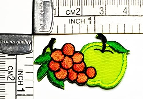 Kleenplus mini fofo de maçã e uva bando de bando de frutas adesivos de desenho animado bordado ferro no tecido Apliques de costura
