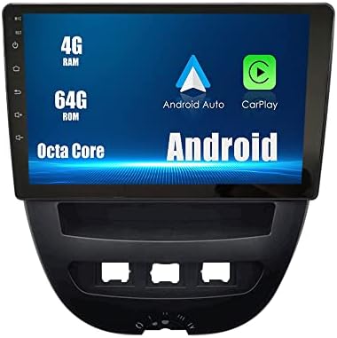 Android 10 Autoradio Navigação de carro Multimídia GPS Radio 2.5D Tela de toque FORTOYOTA AYGO/CITROEN C1/PEUGEOT 107