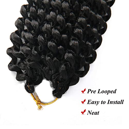 Paixão cabelos de torção 18 polegadas 7packs onda de água ombre ombre de cabelo para mulheres Extensões de cabelo de crochê de torção de paixão, 1b#)