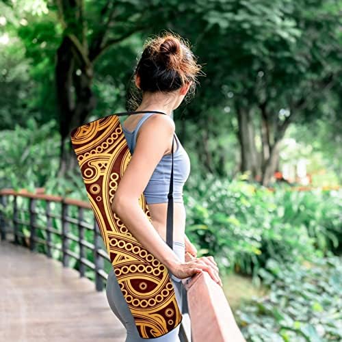 Ratgdn Yoga Mat Bag, otários de polvo de Paisley Exercício portador de tapete de ioga de ioga Mate de ioga com cinta ajustável