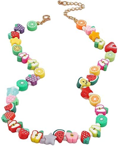 Rainbow Flower Charking Colar para Mulheres Meninas Link Cadeia de Link Handmade Bohemian Colorful Pearl Bead Turquesa