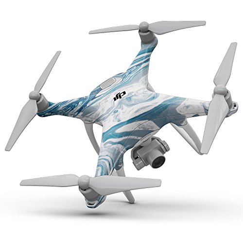 Design Skinz Design Skinz Blue mixtured 57 Marble texturizado de barro inteiro Wrap Decalk-Kit compatível com o drone