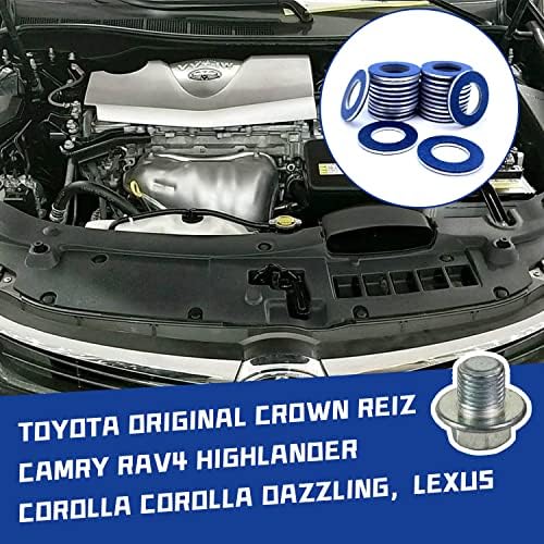 MIYTSYA 12 PCS Juntas de plugue de drenagem de óleo 90430-12031 Substituição para Lexus Toyota Scion CT200H ES350