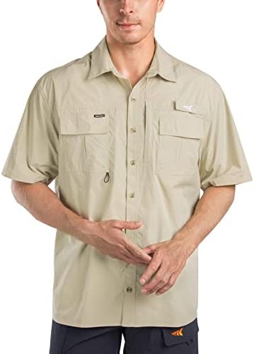 Camisas de pesca masculinas de Kastking Rekon, bem feitas, camisas de praia de manga curta e longa bem feitas, proteção solar