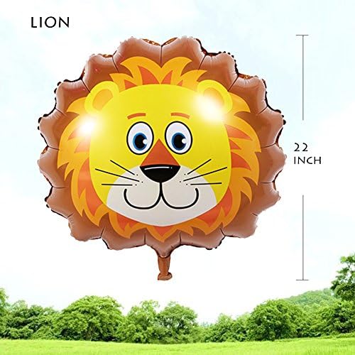 Jungle Safari Birthday Party Decorações - 6 Pack Giant Safari Animal Balloons for Boy Kids Safari Jungle Baby Chão