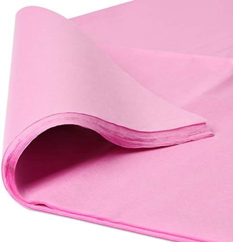 Saudações americanas 125 lençolas de papel rosa claro para o Dia das Mães, Dia dos Pais, Graduação, Aniversários e todas as ocasiões