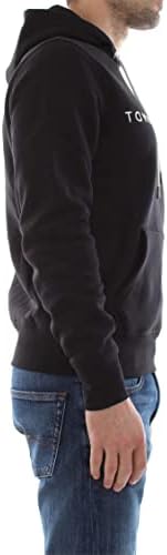 Tommy Hilfiger Men's Fleece Alinhado com capuz preto