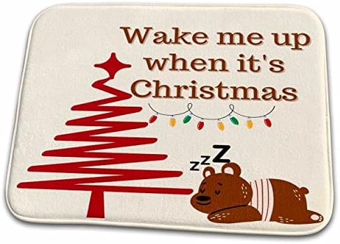 3drosrose fofo texto de Natal de Wake Me Up When It It's Christmas - Banheiro Banheiro Tapete