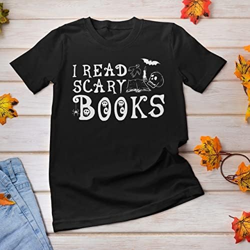 Engraçado, eu leio camisa de livros assustadores, teme de leitor de livros tee de presente de aniversário