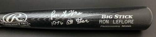 Ron Leflore assinou Rawlings Pro Bat Tigers PSA/DNA autografou um em um milhão - MLB Bats autografados