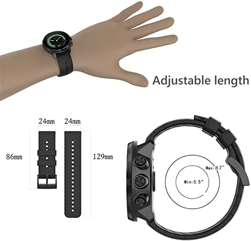 Tiras de silicone de 24 mm Band de substituição para suunto 7 d5 pulseira suunto 9 espartano esportivo hr baro smart watch watch
