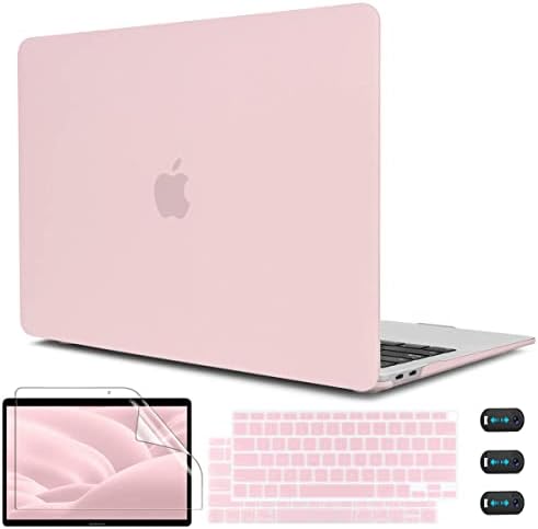 Caso rosa do bebê CISSOOK para MacBook Air 13 polegadas A2337 M1 A2179 A1932 2021-2018 Lançamento, tampa de concha dura rosa