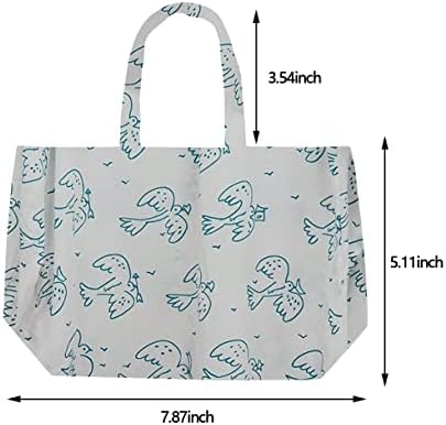 Bolsa de sacola para mulheres estéticas bonitas de algodão reciclado para meninas Trabalho de praia Viagem e compras de compras bolsa