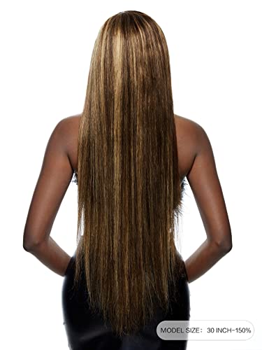 Perucas de renda humana de vdesc 13*4 Lace Front Longa peruca de cabelo humano e reto para mulheres negras